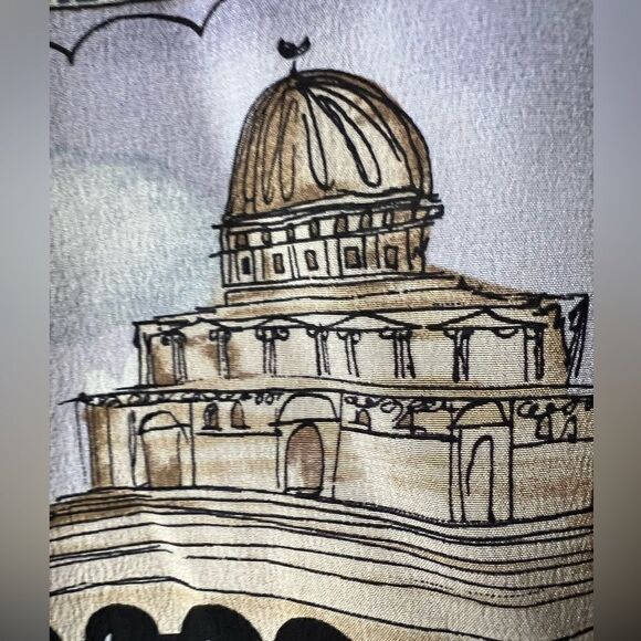 COREY B NEW YORK 100% SILK ITALY ART BUTTON DOWN SHIRT SIZE 6~RARE - Picture 4 of 8